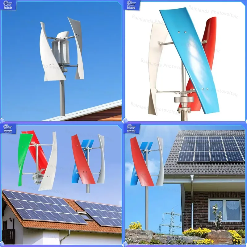 Wind Solar Hybrid Kit - 5KW Hybride Zonne-windturbinegenerator Verticale As Thuisenergiesysteem