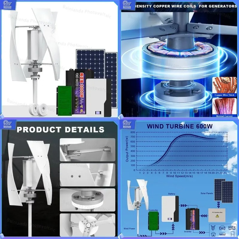 Verticale windturbinegenerator - Wind Solar Hybrid Kit recensie en prijs
